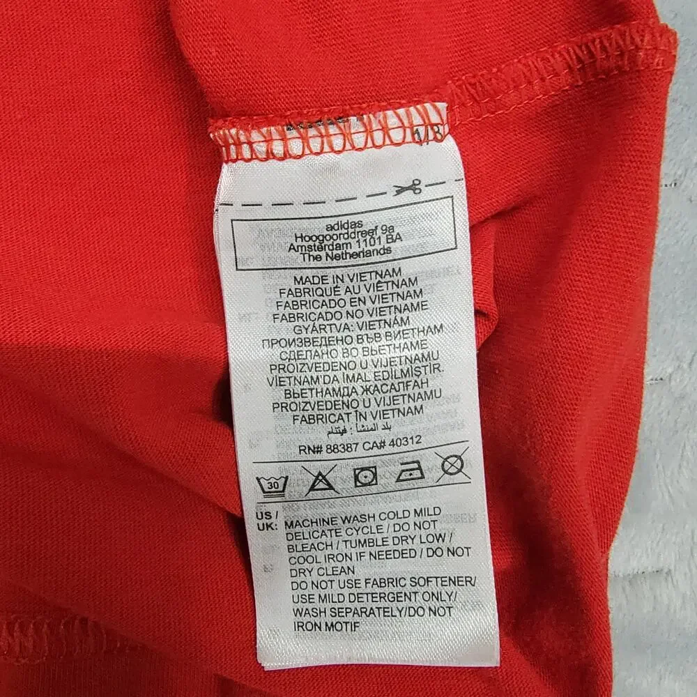 Adidas Aeroready Mens Large Red Short Sleeve Athletic Training T-Shirt Tee